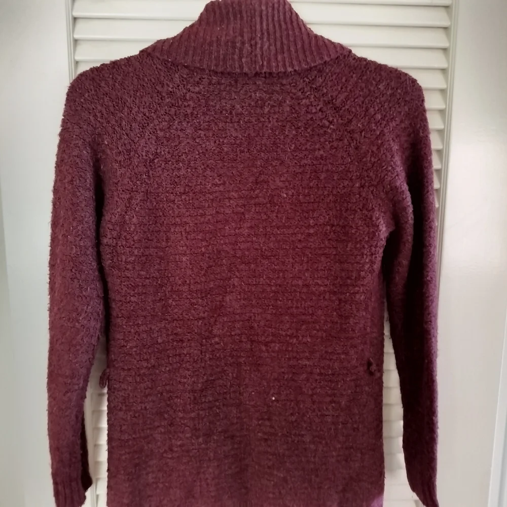 LL Bean Shawl Collar Women's Cardigan Size Small Cranberry - Picture 5 of 6